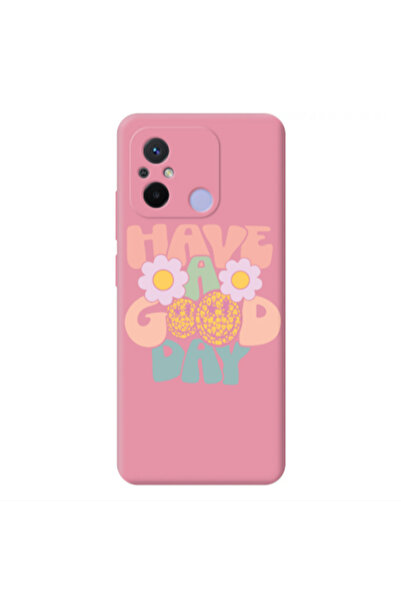 Other Xiaomi Redmi 12C Have A Good day Pink Colored Silicone TPU Θήκη