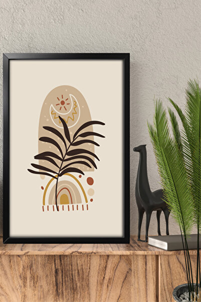 Erfa Concept Ahşap Çerçeve Görünümlü MDF Tablo Ofis Duvarı Minimalist Geometr...