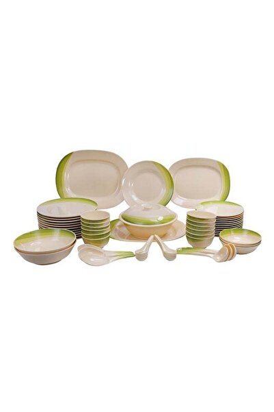 ROYALFORD 64 PCS Melamineware Dinner Set, Ribble Designed, Freezer-Friendly a...
