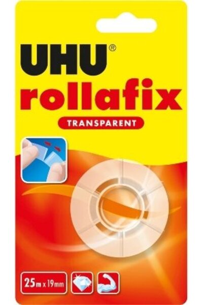 Uhu Rollafix Διαφανής Ταινία Συγκράτησης Ανταλλακτικό Πακέτο 25Μ (64586)