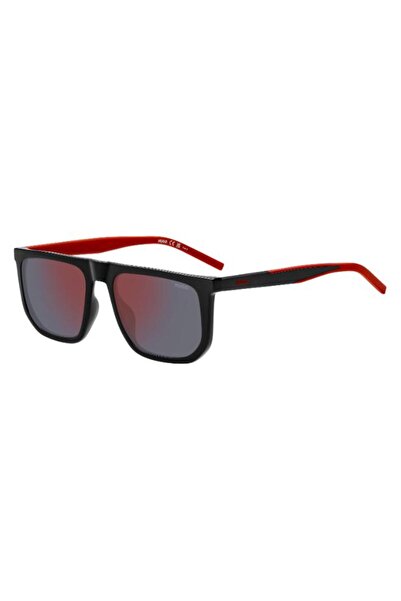 HUGO UV Protected Sunglasses Black Frame Red Mirror Mirror Lens 56mm - HG-133...