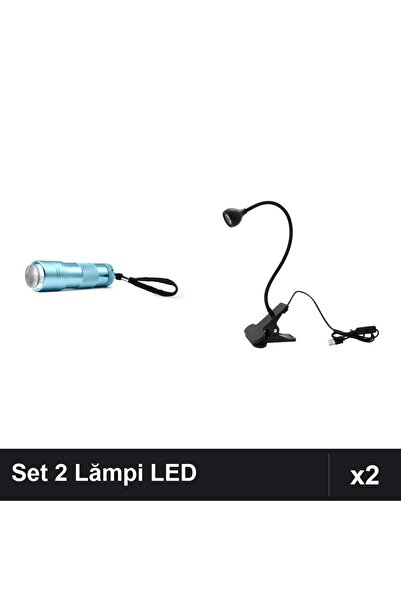NAİLS Set 2 Lămpi LED Unghii: Lanternă cu Pernă Silicon 12W + Lanternă Flexib...