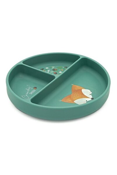 SASSI Πιάτο Σιλικόνης Crunchy The Fox LFGB με Θήκες για Αυτονομία στο Φαγητό ...