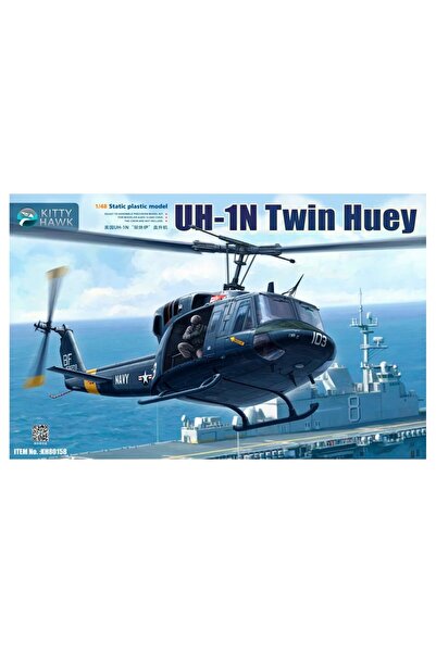 Kittyhawk Kitty Hawk 80158 1/48 Ölçek, UH-1N Twin Huey, Askeri Helikopter Pla...