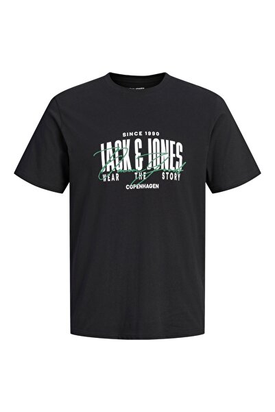 Jack & Jones Tricou cu guler rotund pentru băieți, din bumbac, croială normală