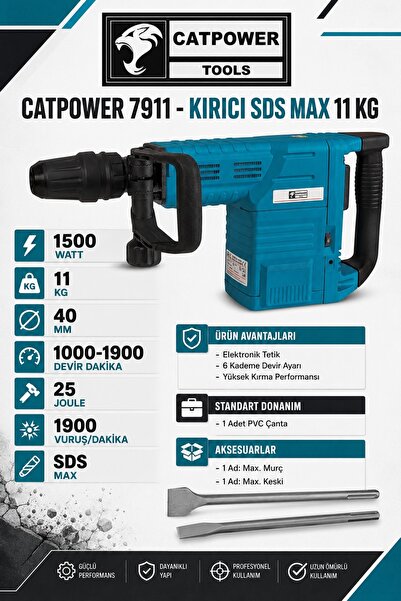 Cat Power Catpower 7911 Kırıcı Sds Max 11Kg