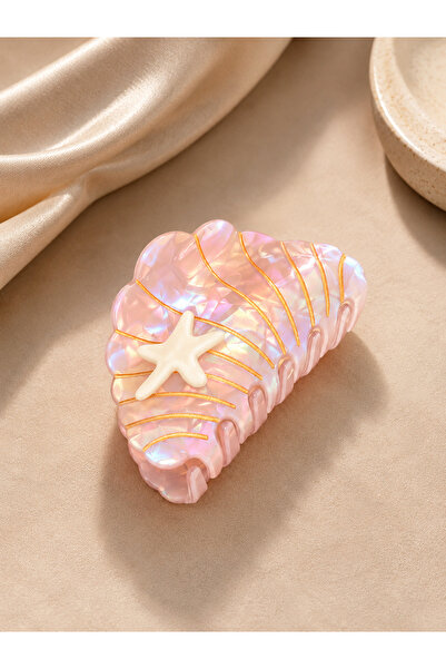 LİA CLİPS CO Pearlescent Bone-Looking Seashell Hair Clip