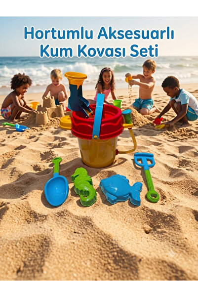 çınaroğlu avm Children's Sand Bucket Set with Hose Giant Size Full Set