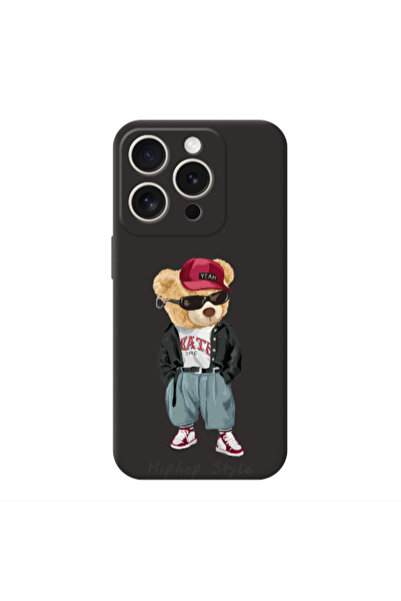 Other Apple iPhone 15 Pro Hip hop style Black Colored Silicone TPU Θήκη