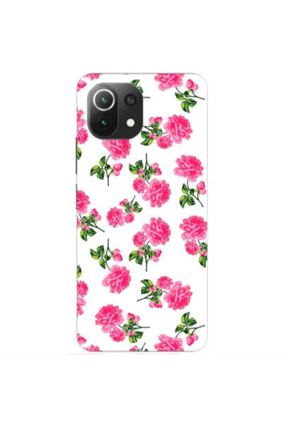 Other Xiaomi Mi 11 Lite Roses White Transparent Silicone TPU Θήκη