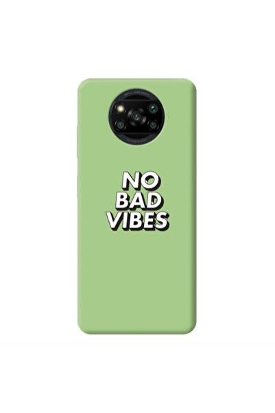 Other Xiaomi Poco X3 /X3 Pro No bad vibes Light Green Colored Silicone TPU Θήκη