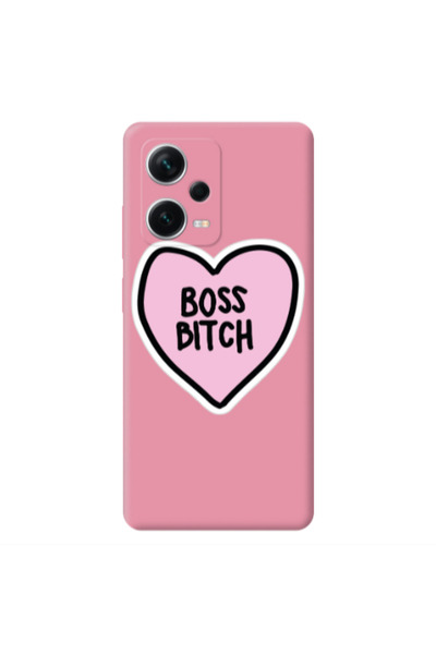 Other Xiaomi Poco X5 Boss Bitch Pink Colored Silicone TPU Θήκη