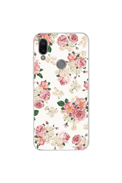 Other Xiaomi Redmi Note 7 Pink Flowers 2 Transparent Silicone TPU Θήκη