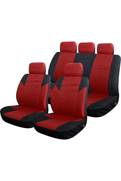 Autoline Car Cover Set 9pcs Polyester Calibre Red / Black 9990000005666