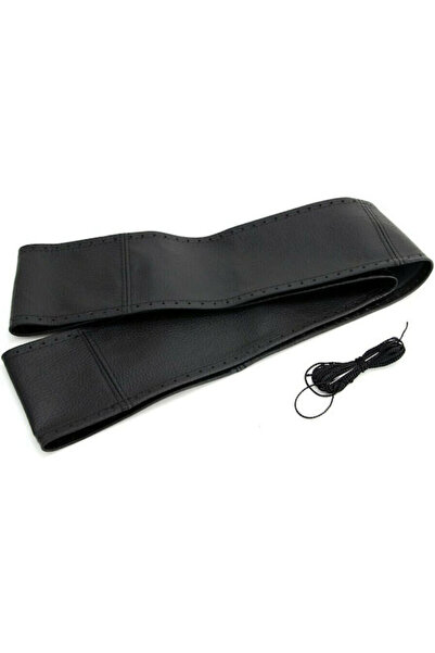 AMIO Car Steering Wheel Cover Tailored with Diameter 37-39cm Leather Black