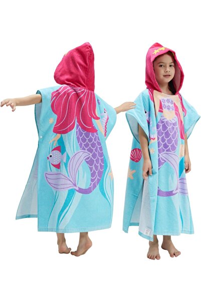 Arabest Kids Hooded Towel,100% Cotton Poncho Robe,for Bath,Beach,Pool,and Tod...
