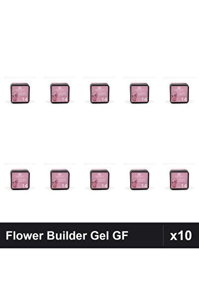 global fashion Set 10 Flower Builder Gel 8ml Nr.14 Constructie Unghii UV