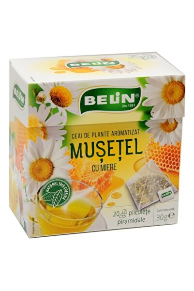 BELİN Ceai de mușețel cu miere, 20 pliculețe piramidale, 30 g