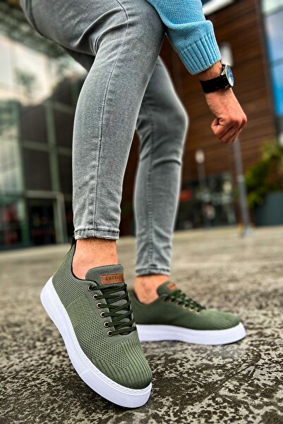 Zerenyus Crew Premium Knitwear Comfortable Men's Sports Shoes Khaki