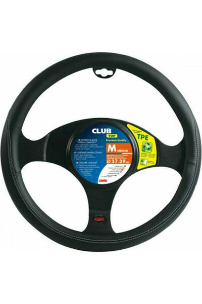 Lampa Car Steering Wheel Cover Club with Diameter 37-39cm Synthetic Black wit...