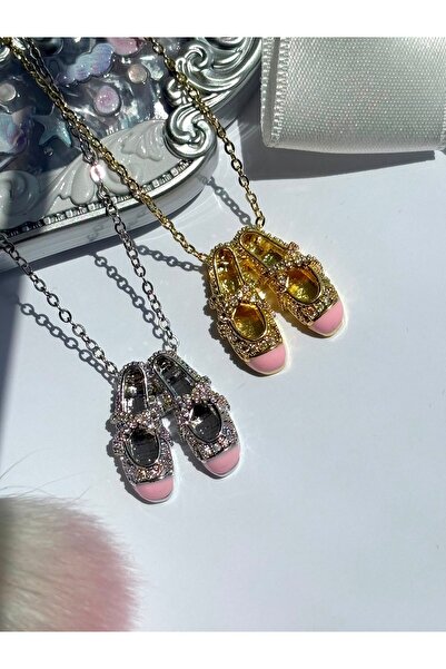 Dem Accessory Çelik balerin ayakkabısı kolye
