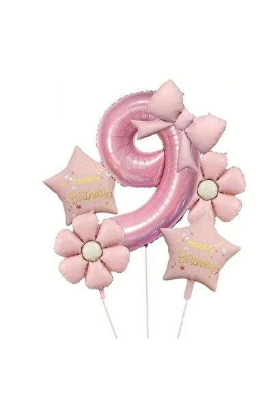 ÇITIPITISTORE Pink Daisy Bow Themed Birthday Party Celebration Set