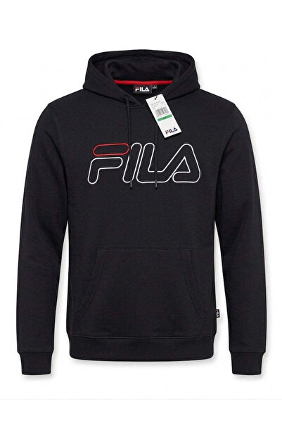 FILA Classic Outline Pullover Hoodie 'Black'