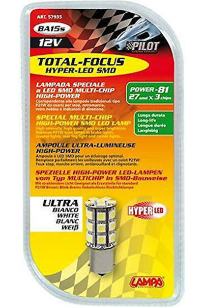 Lampa Λάμπες Αυτοκινήτου Hyper-LED Power 81 P21W-BA15S-1156 LED 12V 21W 1 τεμ...