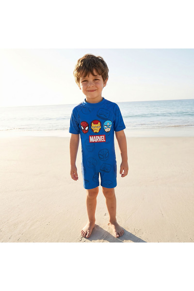 Marvel Boys Spider-Man Print Swimsuit