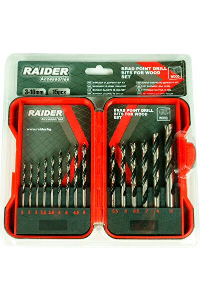 Raider Σετ 15 τρυπανιών με κυλινδρικό στέλεχος για ξύλο Κωδικός: 157791
