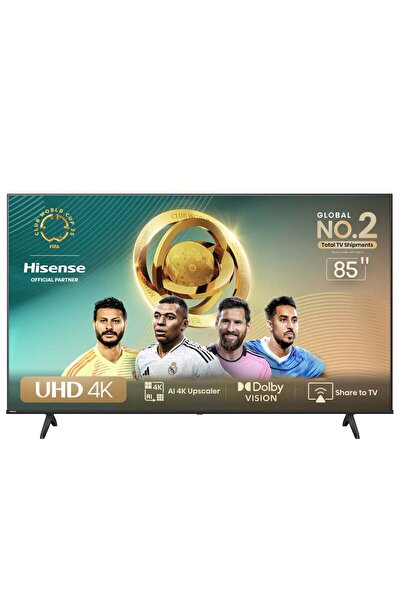Hisense 85 Inch Smart TV 4K UHD LCD Dolby Vision, Natural Colour Enhancer, VI...