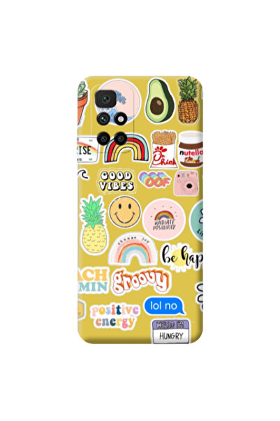 Other Xiaomi Redmi 10 2022 Good vibes Yellow Colored Silicone TPU Θήκη