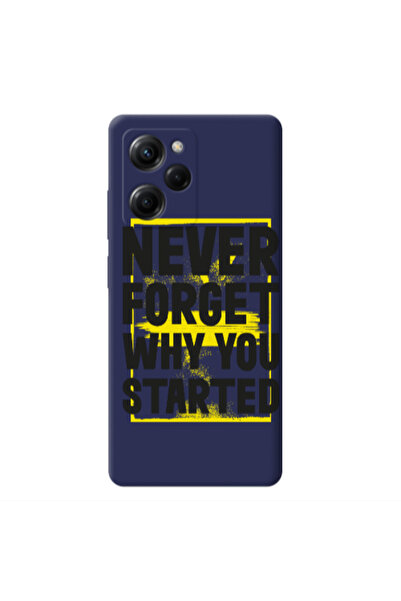 Other Xiaomi Poco X5 Pro Never Forget Dark blue Colored Silicone TPU Θήκη