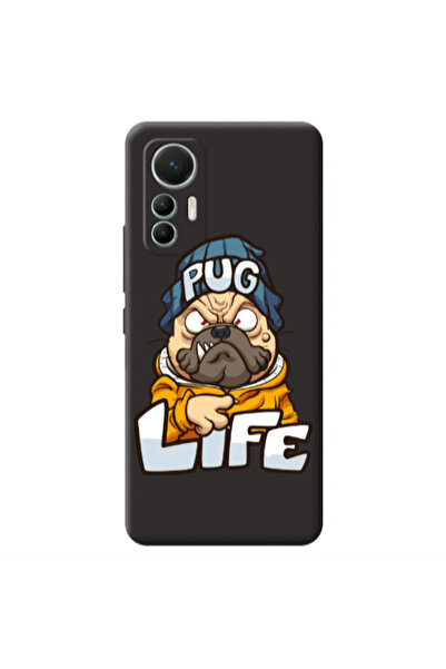 Other Xiaomi Mi 12 Lite Pug Life 2 Black Colored Silicone TPU Θήκη