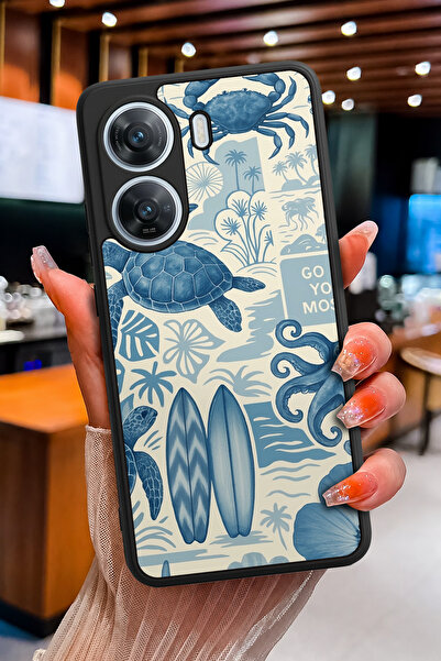 POCO XIAOMİ X7 Pro Uyumlu Mavi Okyanus Rüyası Desenli Parlak Baskılı Kamera K...