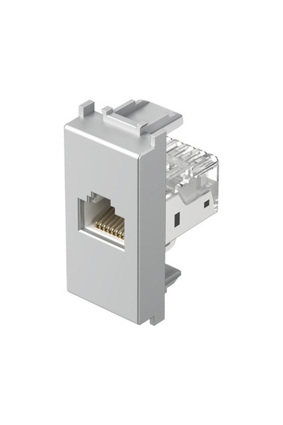 OEM Priză date RJ45 simplă TEM CAT5e, argintiu