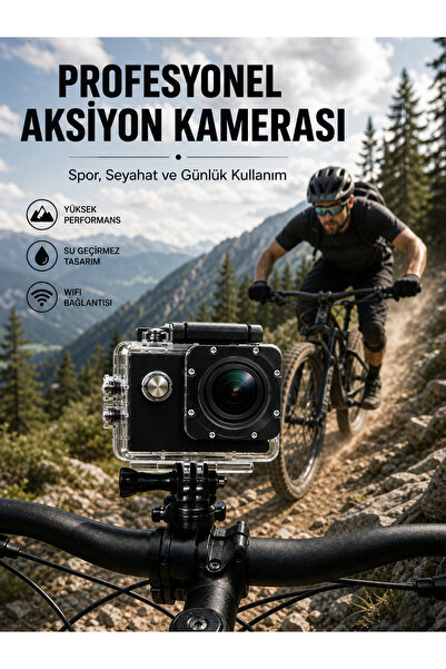 Lisinya Profesyonel Video Çekimleri İçin 1080P Full HD Aksiyon Kamerası