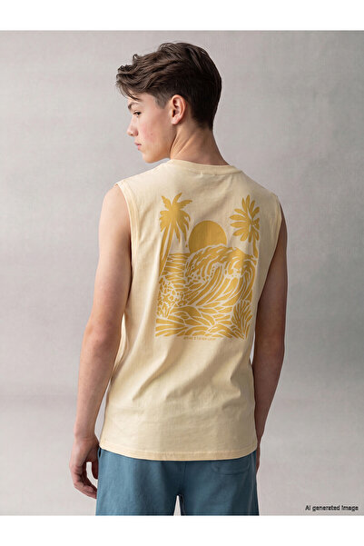 LC Waikiki Peak New Season Crew Neck Printed Boys' Tank Top