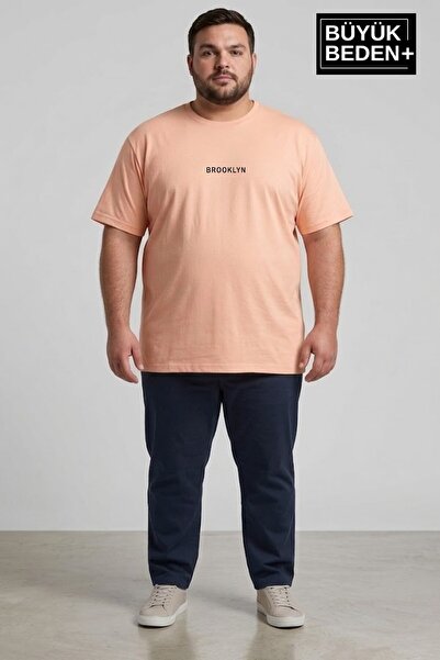 Superlife Men's Large Size Medium Brooklyn Printed 3Xl-6Xl Crew Neck T-Shirt ...