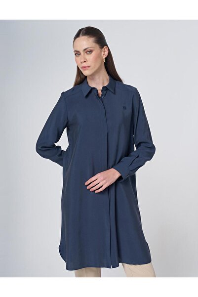 Kayra Patı Gizli Modal Basic Tunic Navy Blue