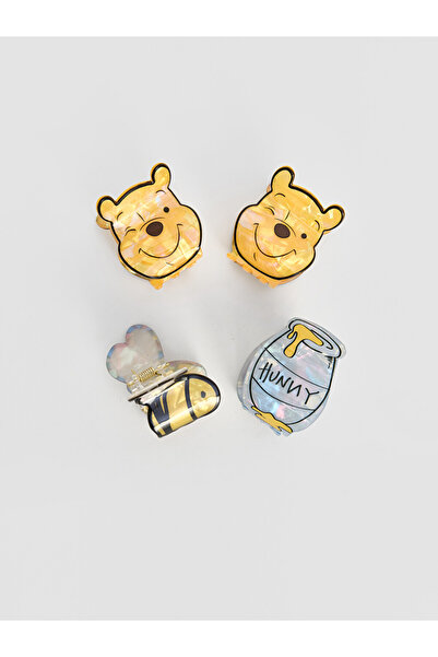 LC Waikiki Karışık Winnie The Pooh Baskılı KIz Çocuk Mandal Toka Seti 4'lü