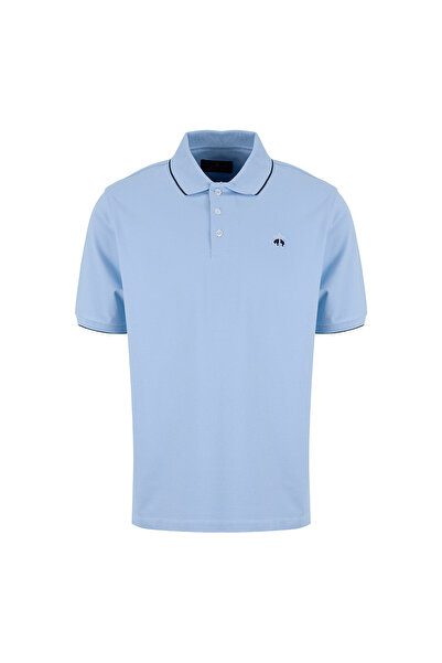BROOKS BROTHERS Mavi Erkek Nakışlı T-Shirt