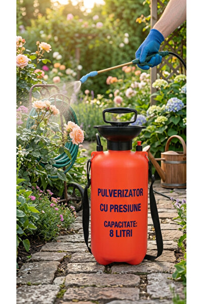 Fabrilux Aparat de Stropit cu Presiune pentru Grădină, 8L, Pompă Manuală
