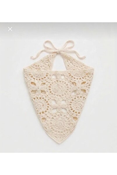 İNCİ ÇEYİZ Crochet Knitted Bohemian Style Sunflower Bandana (Suitable for Children and Adults)