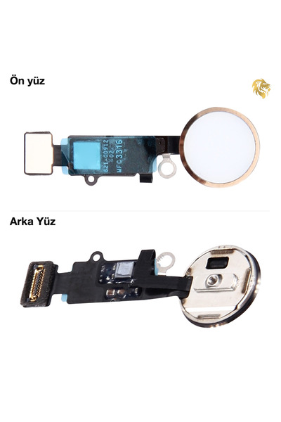 ARSKİNG iPhone 7 Plus Home Tuşu - Gold / Altın Sarısı Orta Tuş Butonu Parmak ...