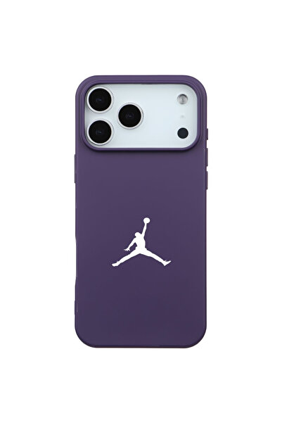 Casen iPhone 17 Pro Mor Lansman Renkli Silikon Premium Basketbol Kılıf