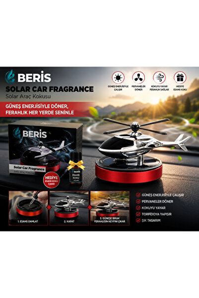 Beris Medikal BERİS Solar Helikopter Araç Kokusu | Güneş Enerjili Dönen Perva...