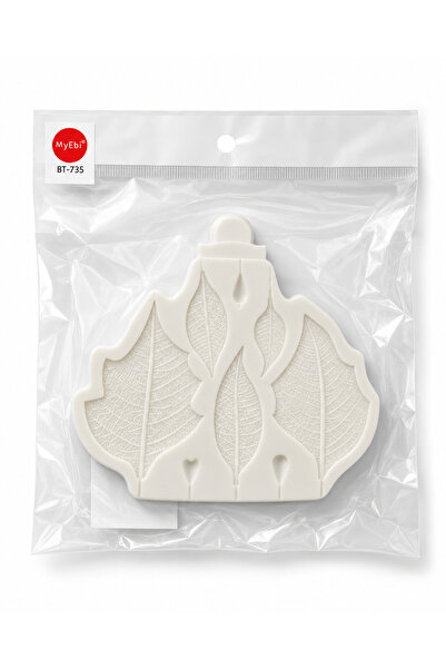 Adana Pasta Malzemeleri Bt-735 Silicone Mold with Leaf Decoration 13 X 13 cm