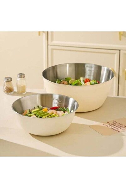 Homestar 2-Piece Stainless Steel Mixing Bowl Set (1200ml + 2500ml) - Kitchen ...