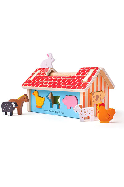 BIGJIGS Toys Joc de sortare - Ferma Fericită